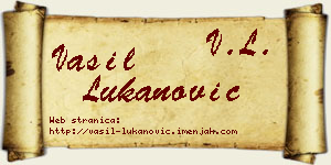Vasil Lukanović vizit kartica